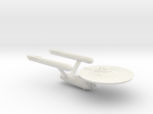 3788 Scale Federation Heavy Command Cruiser (CB) in White Natural Versatile Plastic