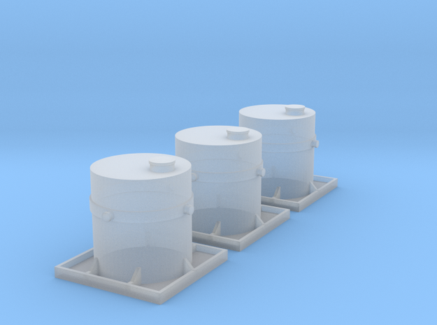 VR N Scale Concrete Container - Three in Smooth Fine Detail Plastic