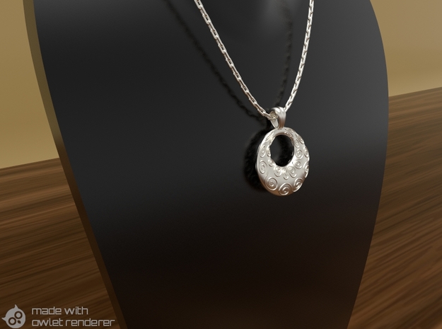 Tribal spirit [pendant] in Polished Brass