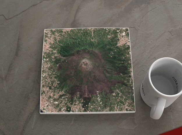 Mt. Vesuvius, Italy, 1:50000 in Natural Full Color Sandstone