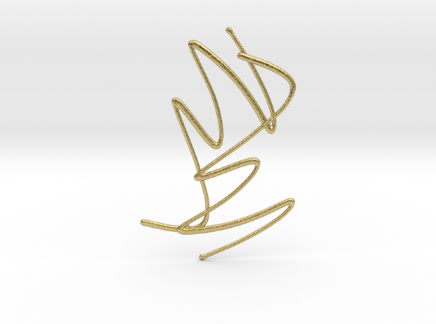 SQUIGGLE double in Natural Brass