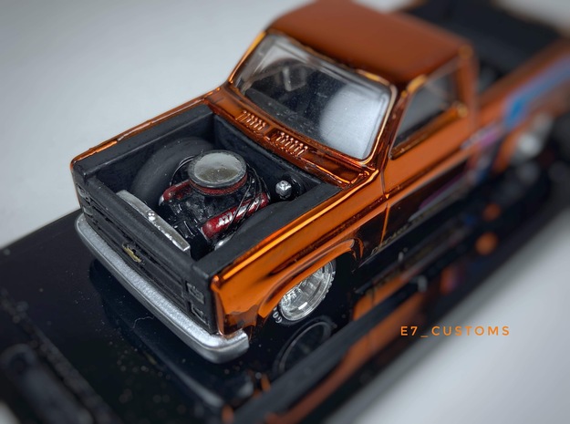 '83 Silverado Frame with Engine Bay - Full in Tan Fine Detail Plastic