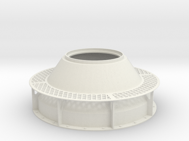 1:16 Scale DShK dual open turret Base in White Natural Versatile Plastic