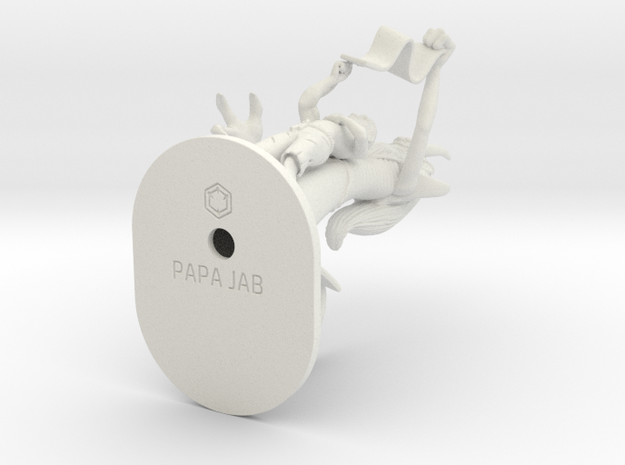 PAPA_JAB_111.99mm in White Natural Versatile Plastic