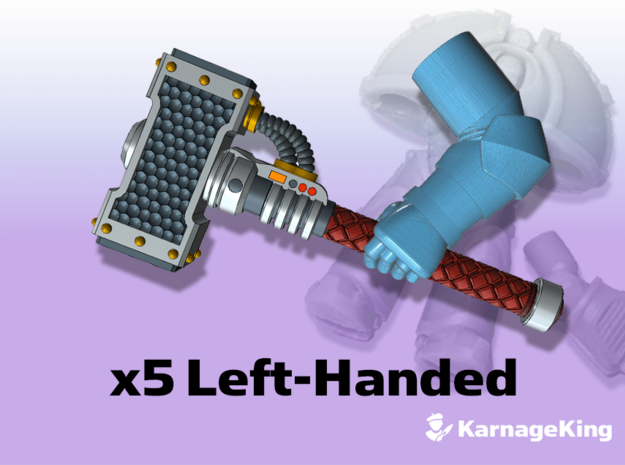 5x ST:1 Left Energy Hammer: Gerite in Tan Fine Detail Plastic