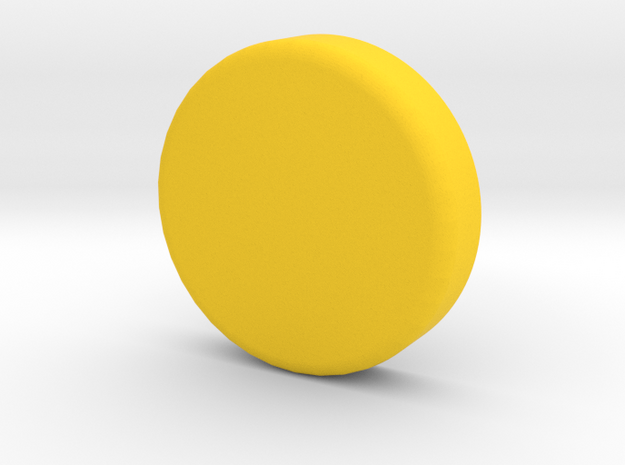qButton_Bottom in Yellow Processed Versatile Plastic