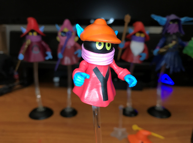 Hat for Yuckers (For use on Loyal Subjects Orko) in Orange Processed Versatile Plastic