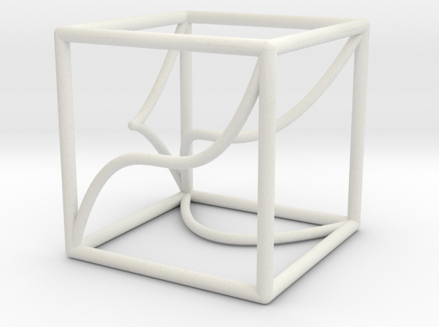 A 3d-curve and its shadows in White Natural Versatile Plastic
