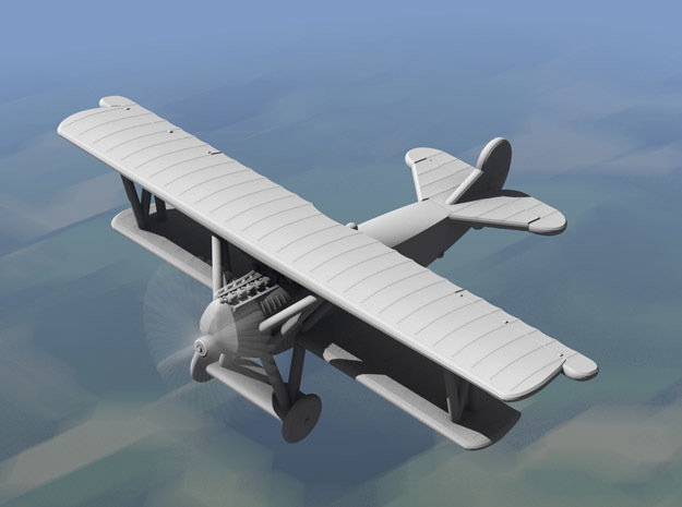 Fokker D.VIIF (various scales) in White Natural Versatile Plastic: 1:144
