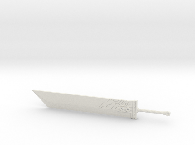 Buster Sword v2.0 in White Natural Versatile Plastic