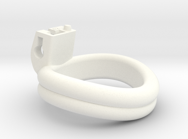 Cherry Keeper Ring - 42mm Double in White Processed Versatile Plastic