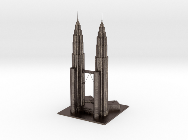 Petronas Twin Tower in Polished Bronzed-Silver Steel