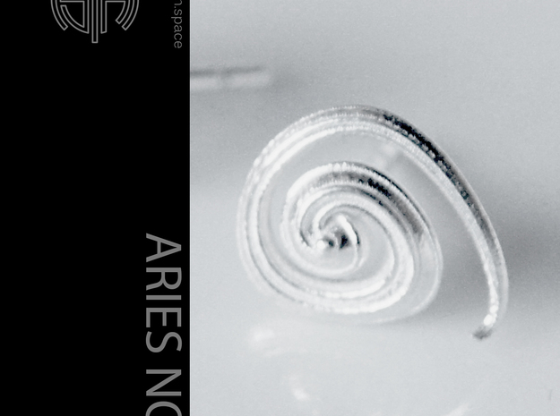 Earring_Aries_03 in Polished Silver