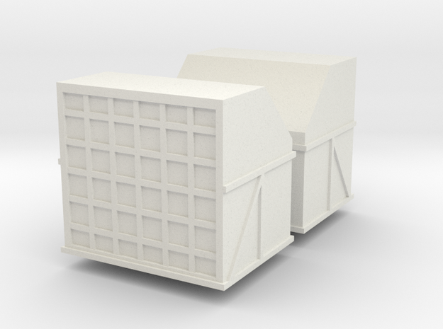 AMX Air Cargo Container (x2) 1/160 in White Natural Versatile Plastic