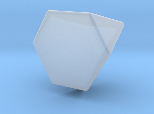Truncated Tetrahedron - 10 mm - Rounded V2 in Tan Fine Detail Plastic