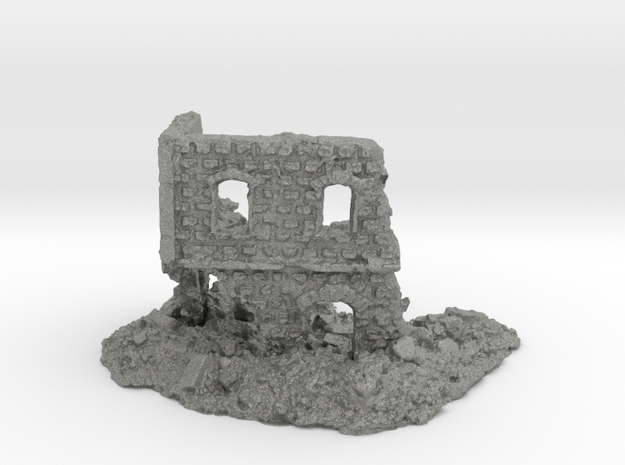1/144 Stone Building Ruin Game/Diorama Base in Gray PA12