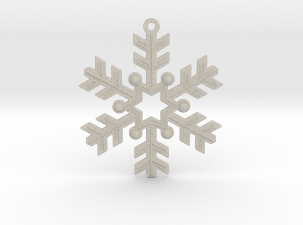 6-pointed Snowflake Ornament in Natural Sandstone