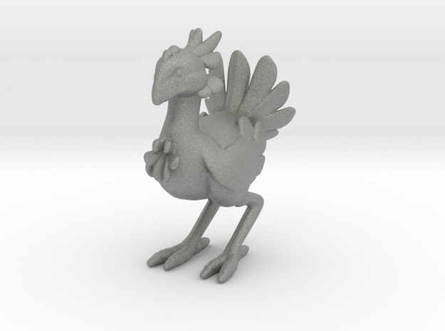 Final Fantasy Chocobo miniature model game rpg dnd in Gray PA12