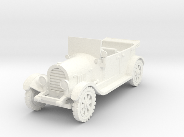 28mm WW1 car in White Processed Versatile Plastic