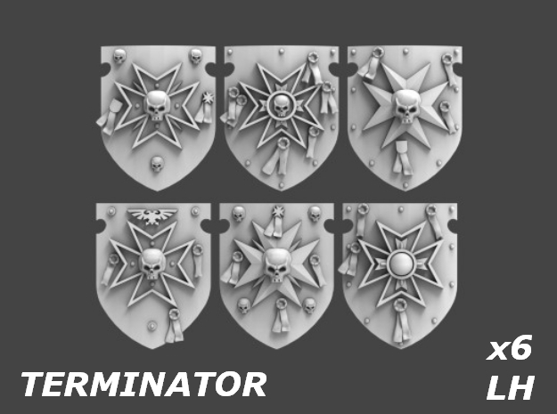 Templars Terminator Storm Shields Set 8 in Tan Fine Detail Plastic