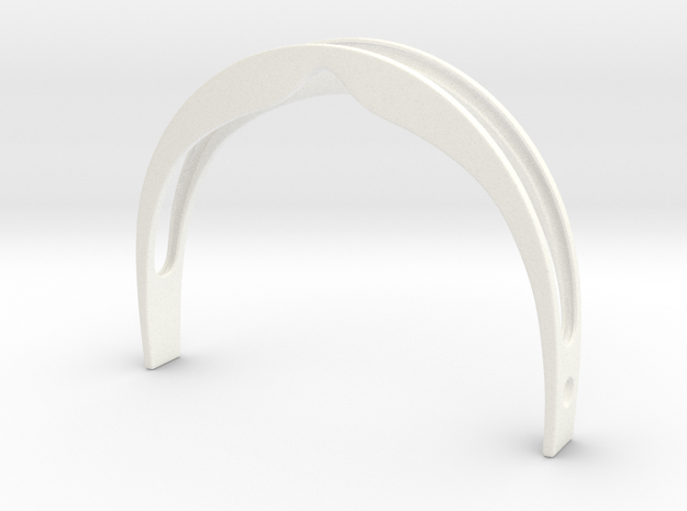 Star Trek Visor Frame (no ear loops) in White Processed Versatile Plastic: Small