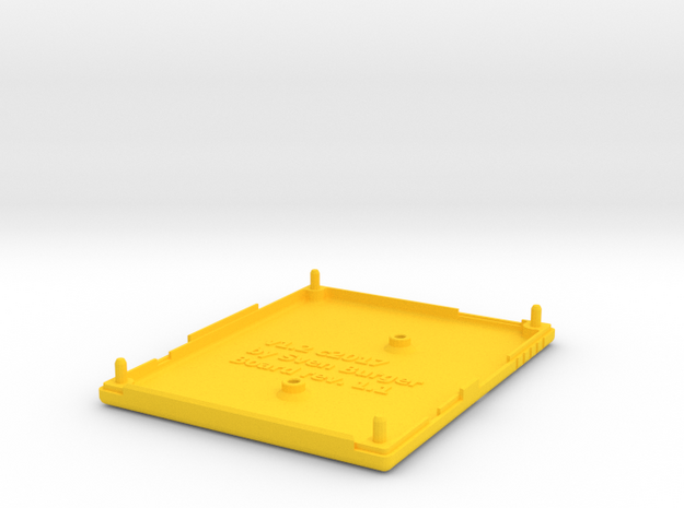 Joy-Control 64 - Gehäuse-Unten v1.2 in Yellow Processed Versatile Plastic