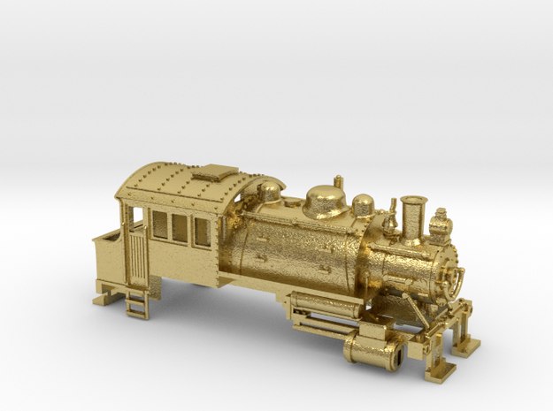 Z Scale 0-6-0 Saddle Tank Switcher Locomotive in Natural Brass