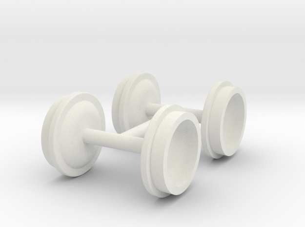 wheel-cap-set-3-mm-depth in White Natural Versatile Plastic