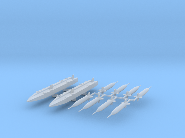 1/72 M/71 Bombs and Rack for Viggen in Smooth Fine Detail Plastic
