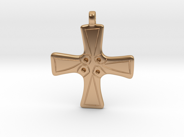 Cross pendant from Langley with Hardley in Polished Bronze