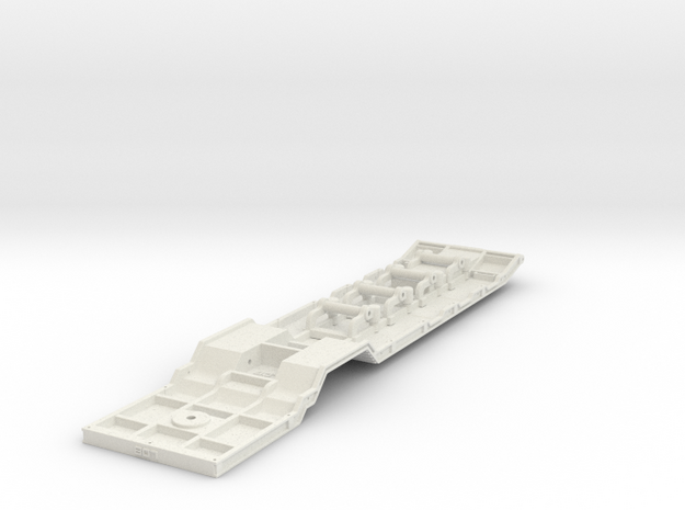 6-Achs Tieflader Rahmen / 6-axle low bed frame in White Natural Versatile Plastic
