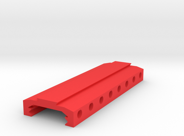 Picatinny to Dovetail Rail Adapter (8 Slots) in Red Processed Versatile Plastic