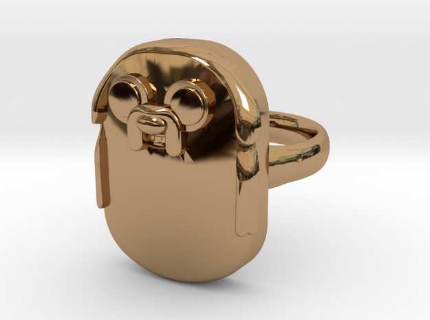 Jake The Dog Ring (Large) in Polished Brass