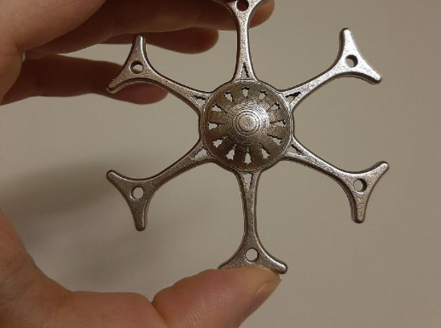Snowflake in Polished Bronze Steel