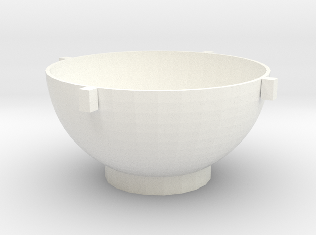 Toolbox bowl in White Processed Versatile Plastic