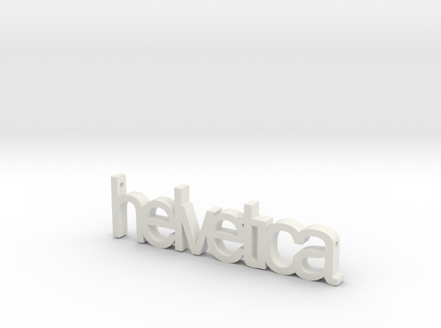 Helvetica Pendant in White Natural Versatile Plastic