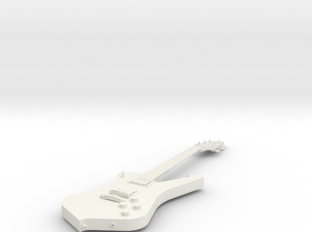 Guitar - Iceman in White Natural Versatile Plastic