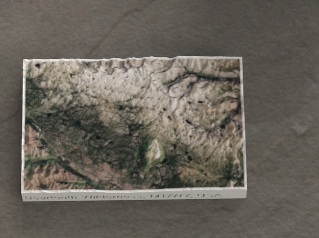 Beartooth Mtns, Montana/Wyoming, USA, 1:500000 in Natural Full Color Sandstone