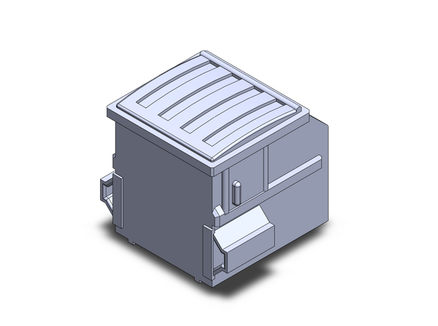 1/64 Dumpster 4 in Tan Fine Detail Plastic