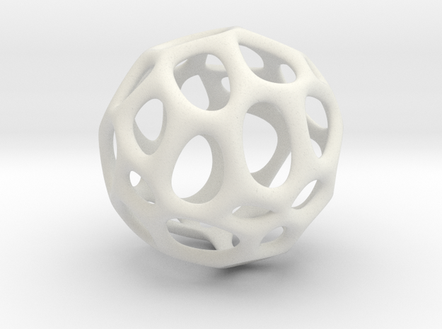 Sphere Voronoi V6 - 26 Degree in White Natural Versatile Plastic