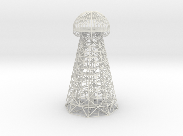 Tesla Tower 13 In in White Natural Versatile Plastic