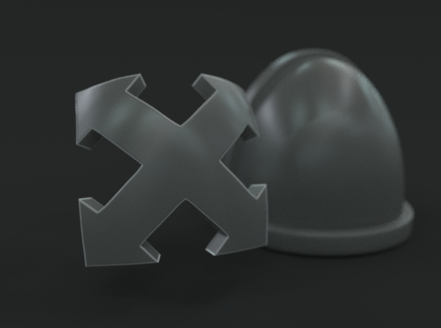 30-60x Assault Emblems for Shoulder Pads in Tan Fine Detail Plastic: Large
