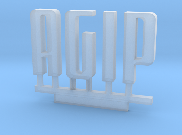Z Scale Agip Logo 1:220 in Smooth Fine Detail Plastic