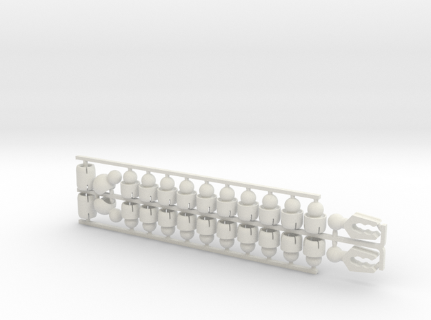 TentaClaw Manipulator Arm Set for ModiBot in White Natural Versatile Plastic