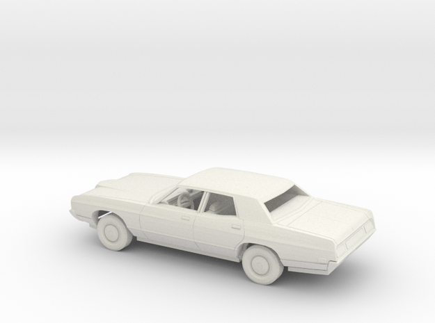 1/43 1971 Ford LTD Sedan Kit in White Natural Versatile Plastic
