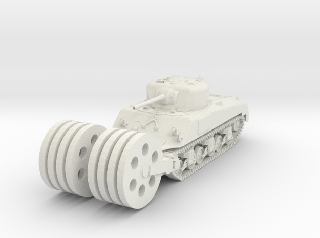 1/48 Scale M4 Sherman Mine Roller in White Natural Versatile Plastic