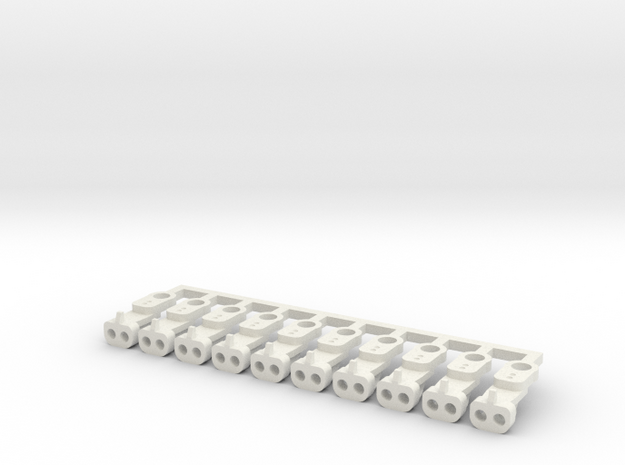 Magno-Electro Couplings for Tillig (Medium) x10 in White Natural Versatile Plastic