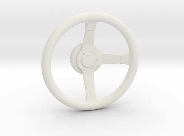 Genesis GT60 Racing Steering Wheel for RC Car in White Natural Versatile Plastic