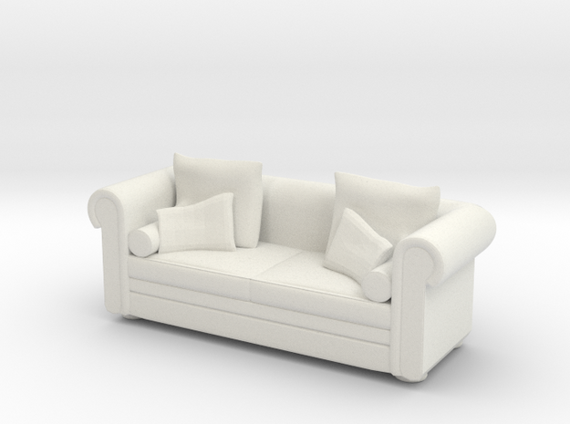 sofa model 6 1/48 scale in White Natural Versatile Plastic: 1:48 - O