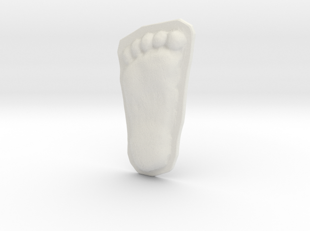 Bigfoot Footprint Cast 1/4 Scale in White Natural Versatile Plastic